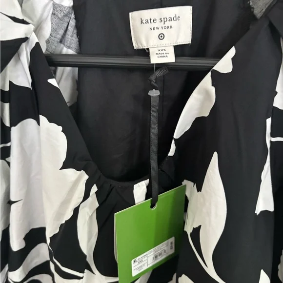 Kate spade x Target Poplin long sleeve  Black and White Dress - Picture 2 of 3